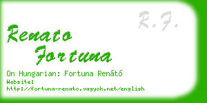 renato fortuna business card